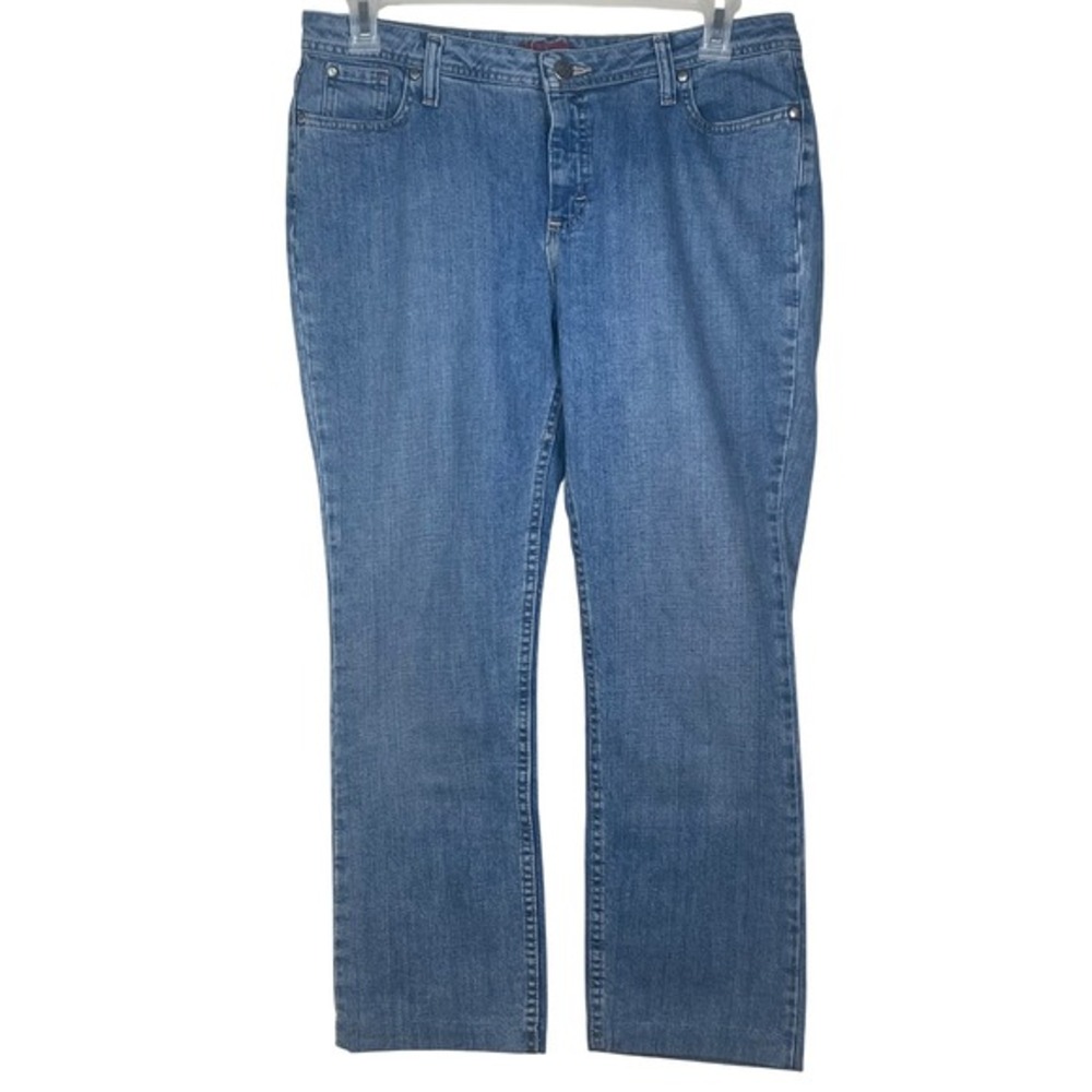 Wrangler Womens‎ Medium Wash Straight Leg Jeans Blue Denim 12P Americana cowgirl